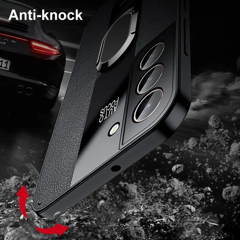 Samsung Galaxy S23 FE 5G Premium Leather AutoFocus Ring Case - Image 3