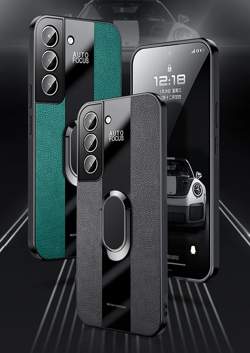 Samsung Galaxy S23 FE 5G Premium Leather AutoFocus Ring Case - Image 8