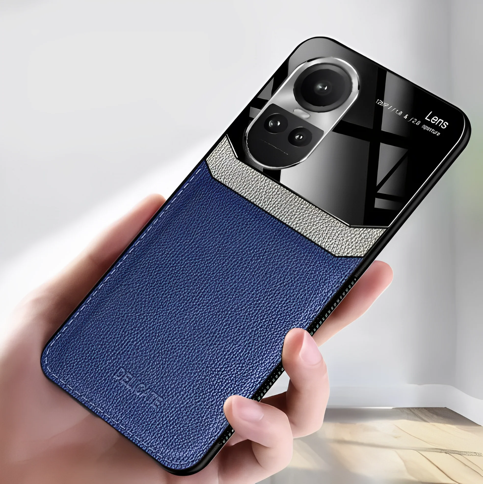 Oppo Reno 10 5G Premium Leather Lens Protective Case - Image 3