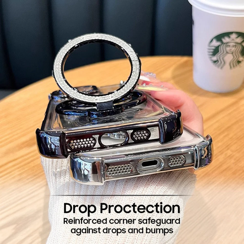 Vivo V40 Pro 5G Premium Stress Buster Wheel Rotating Shockproof Airbags Case - Image 5