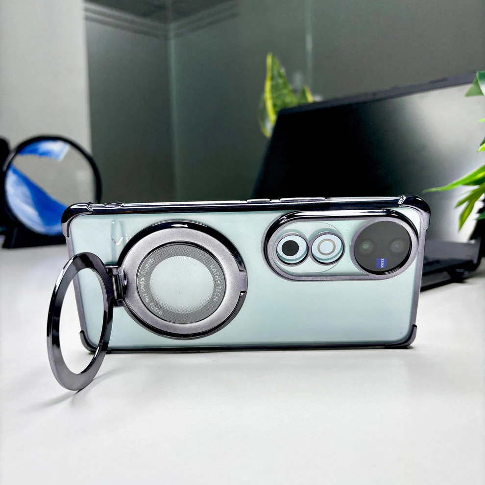 Vivo V40 Pro 5G Original Luxury Magnifier Ring Stand Shockproof Airbags Corner Case - Image 7