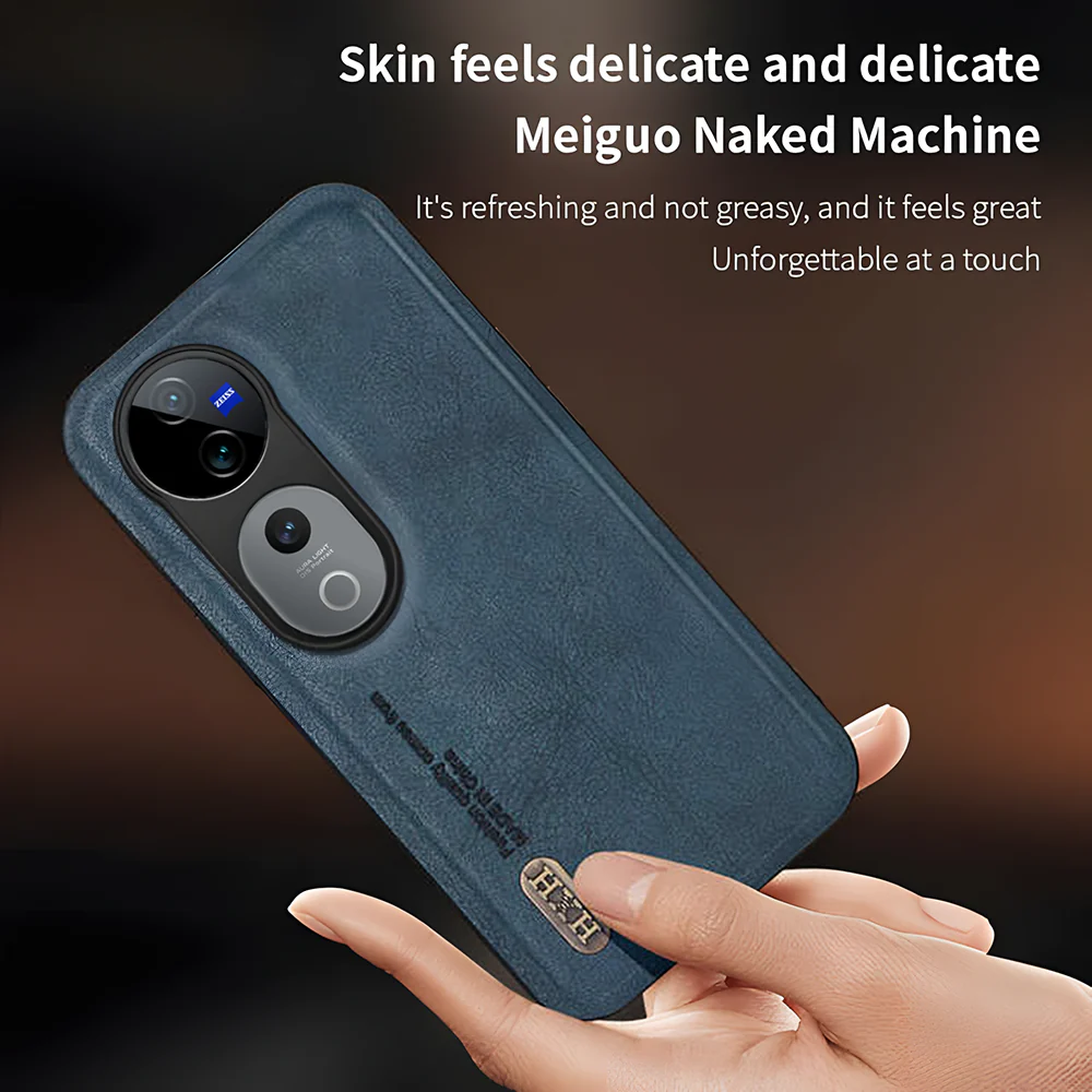 Vivo V40 Pro 5G Skin Feel Shockproof Magnetic Phone PU Leather Case - Image 6