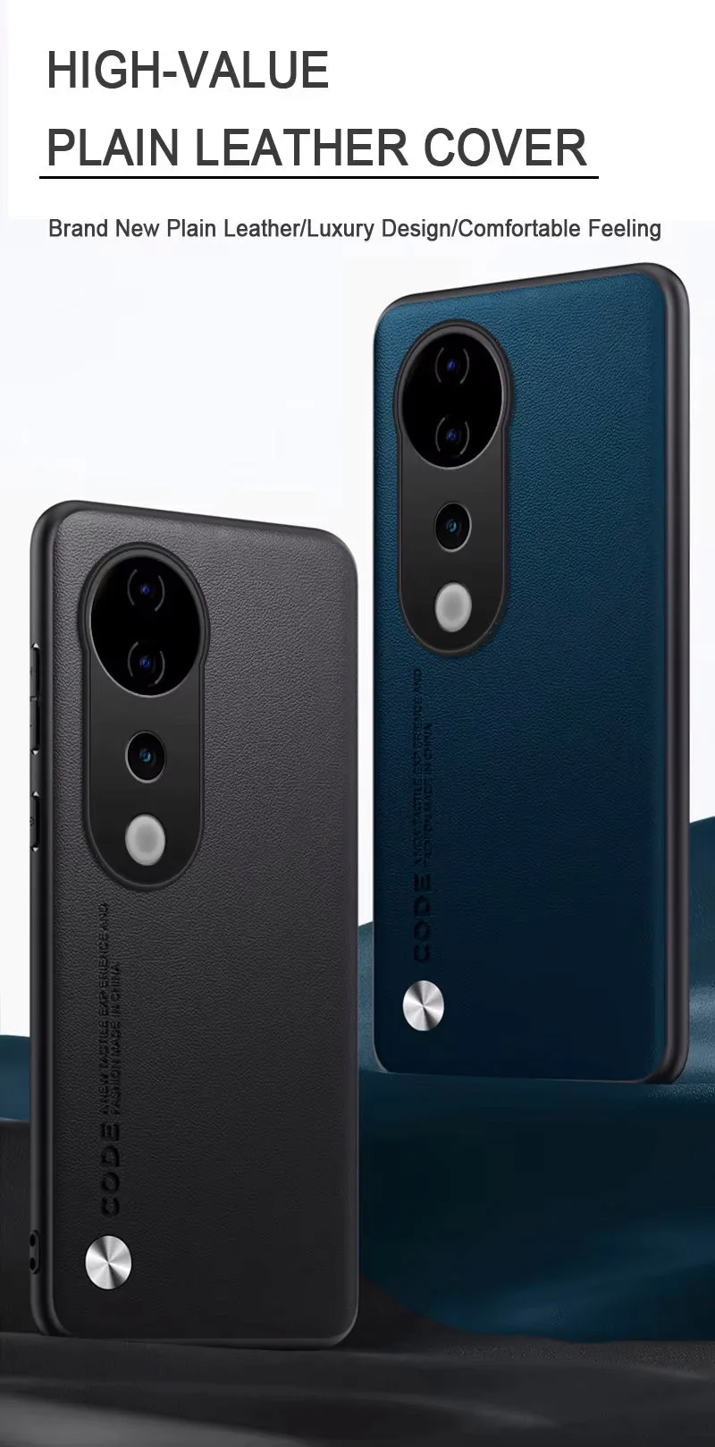 Vivo V40 Pro 5G Soft Vegan Leather Grain Protective Back Case - Image 5